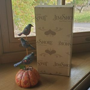 Jim Shore 4005342 "Sentinel" Crows/ Pumpkin Base Figure